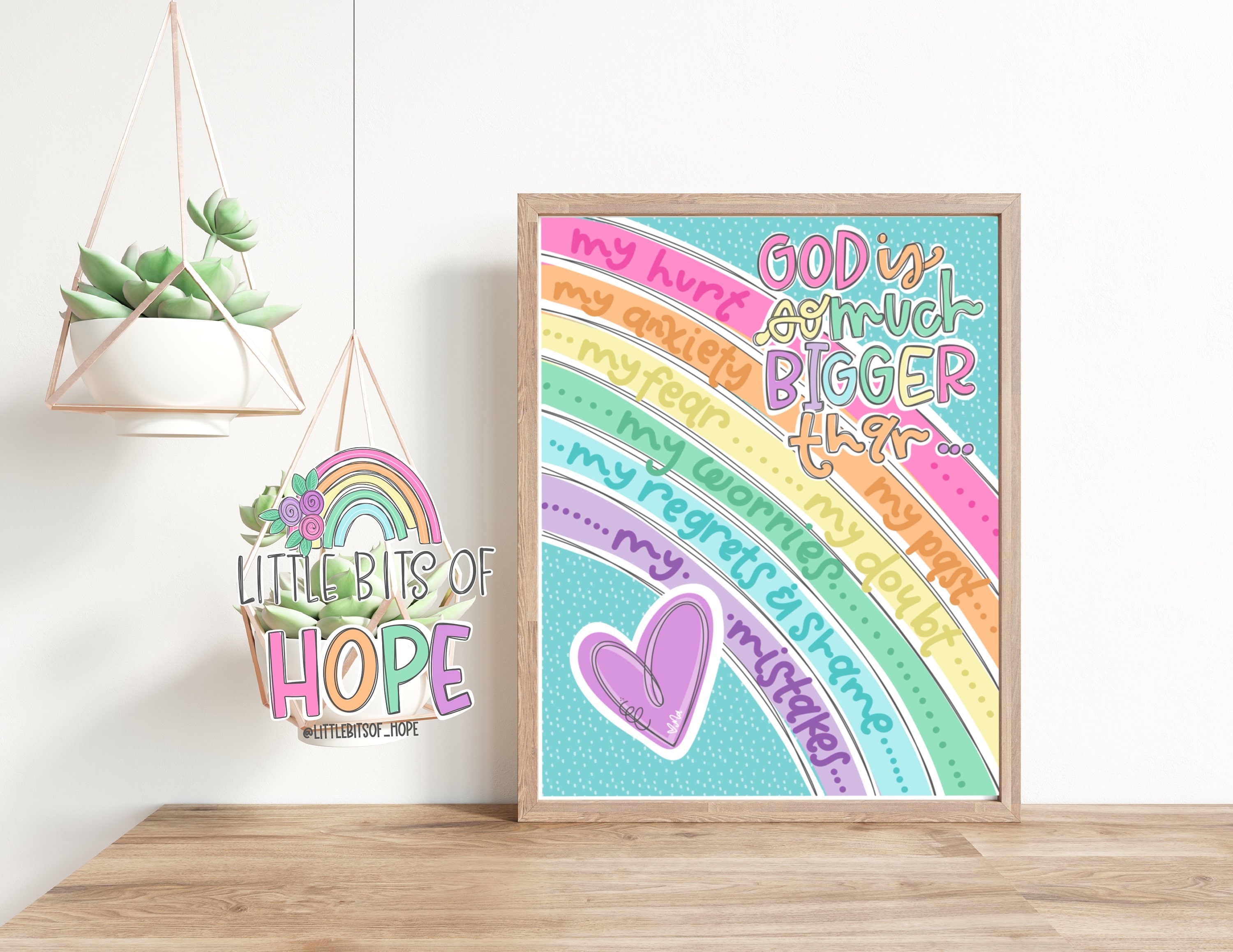 My God is Bigger Digital Print Classroom, Playroom, Office Decor ...