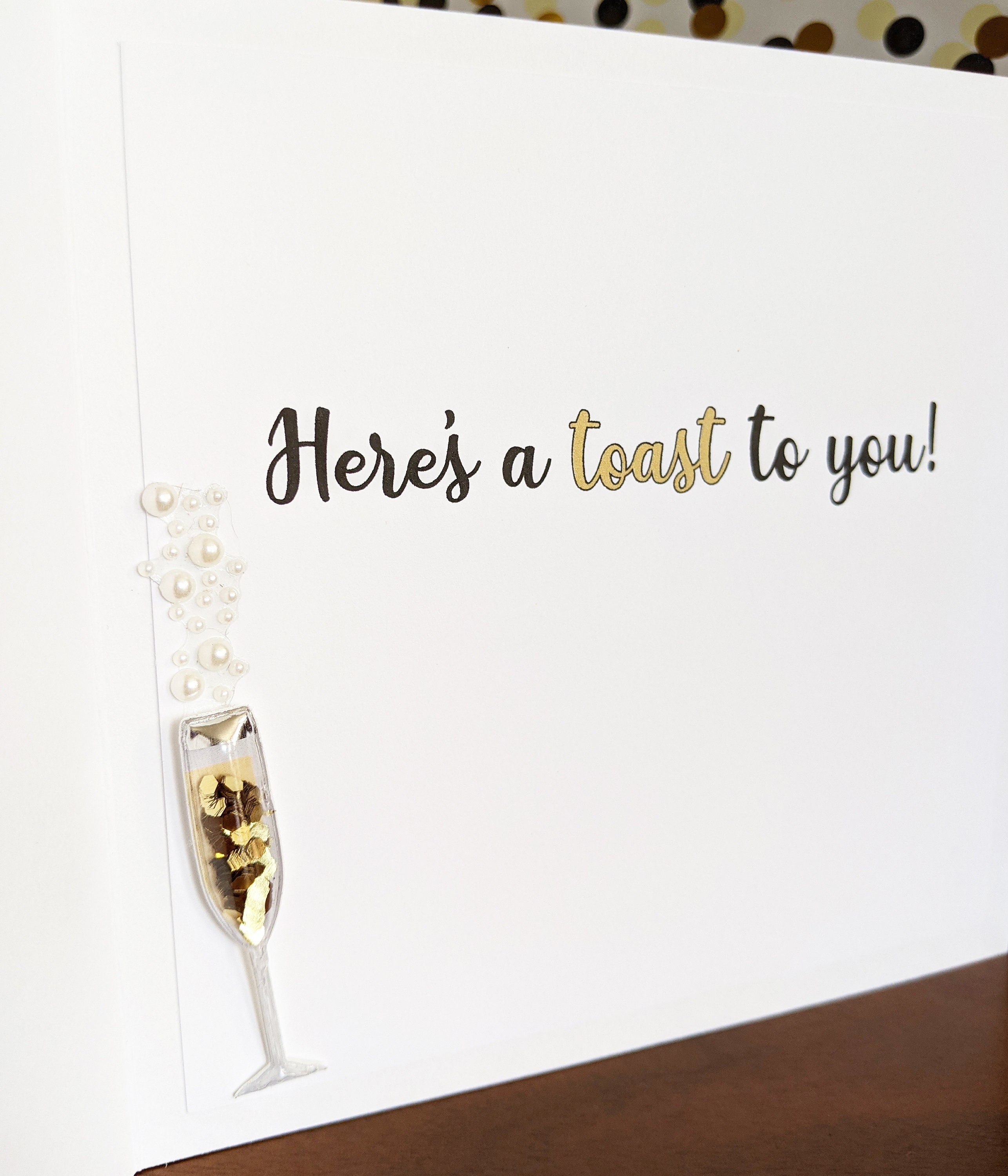 Here's a Toast to You Greeting Card Funny Just Etsy UK