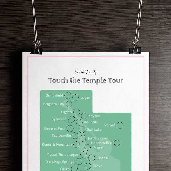 Touch the Temple - Utah Temple Map