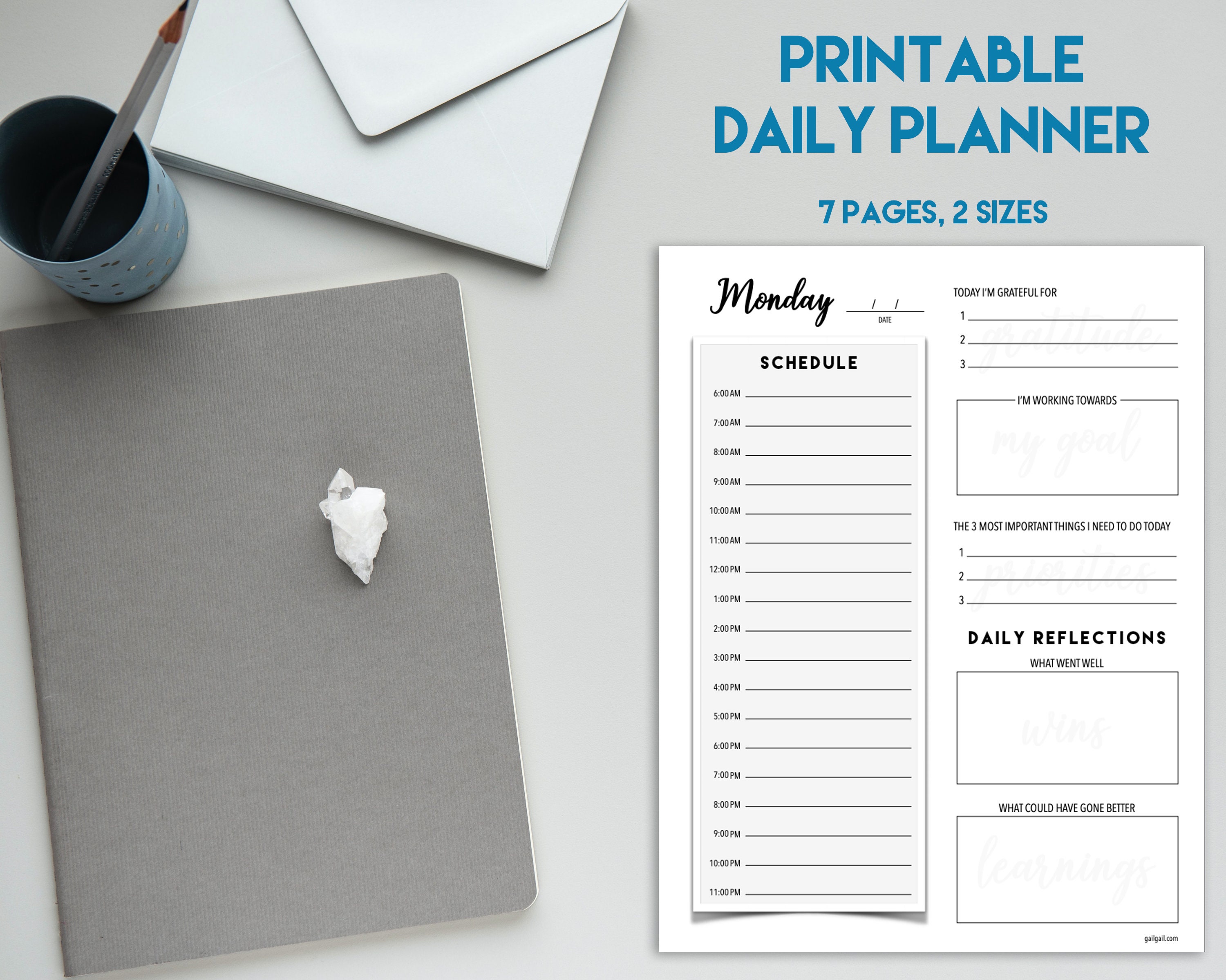 Printable Daily Planner Journal Template Productivity Etsy printable-daily-planner-journal-template-productivity-etsy
