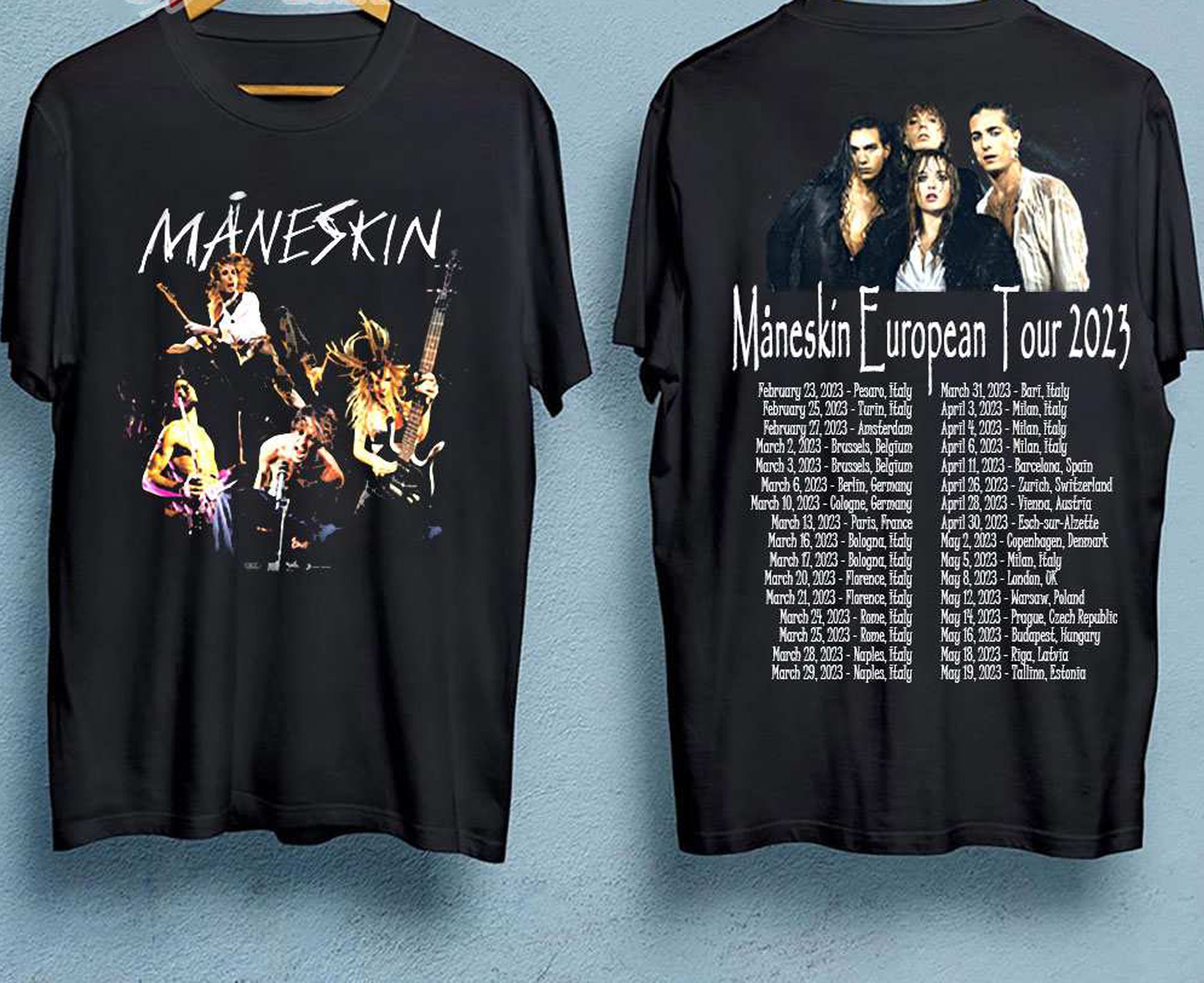 Discover ManeSkin Europe Tour 2023 Dates Merch, ManeSkin Concert 2023 Setlist Shirt