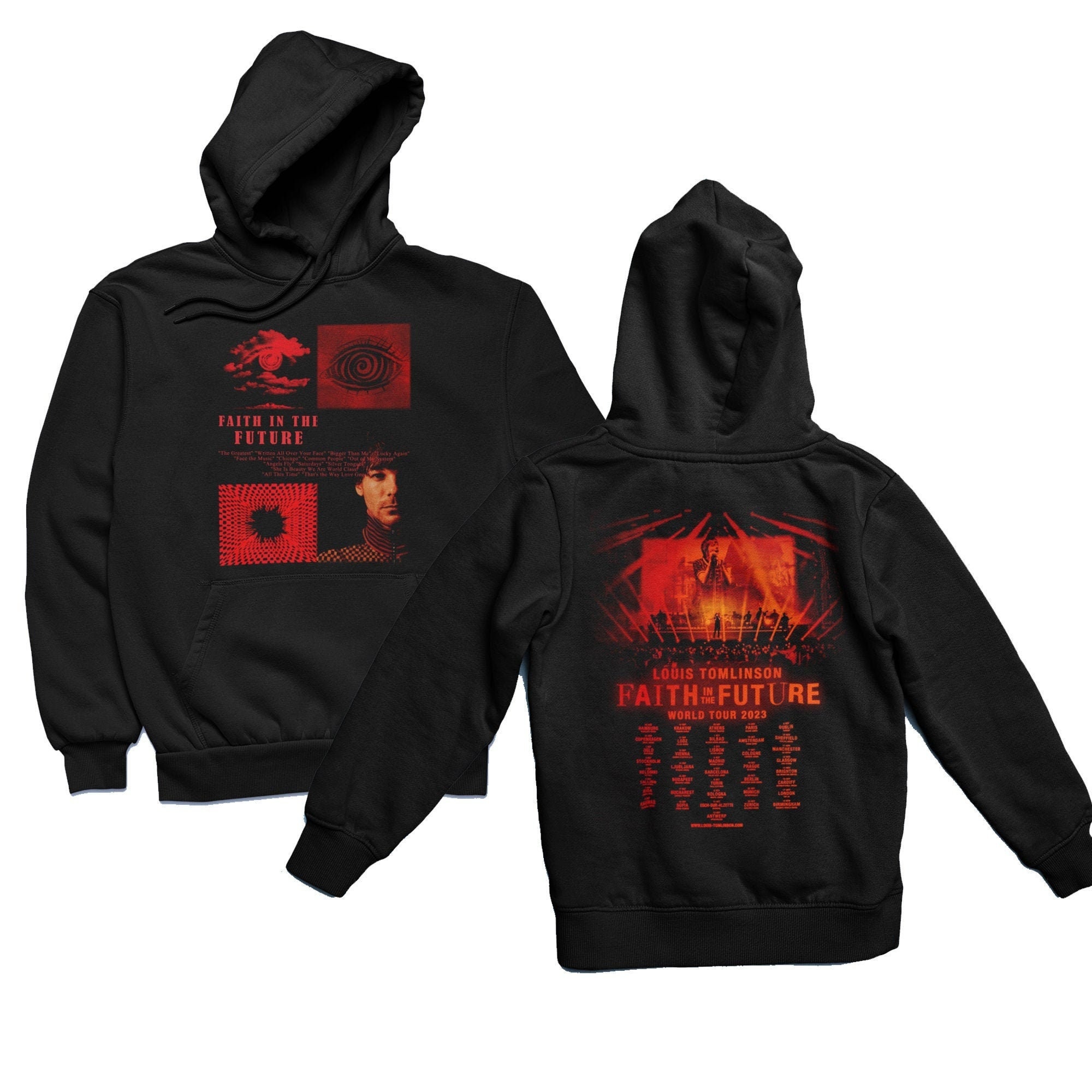 Faith In The Future Ecru Crewneck, Louis Tomlinson Tour Merch
