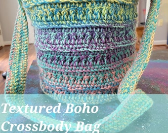 Textured Boho Crossbody Bag Crochet Pattern