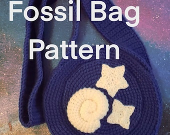 Crocheted Animal Crossing Crossbody Fossil Bag Pattern