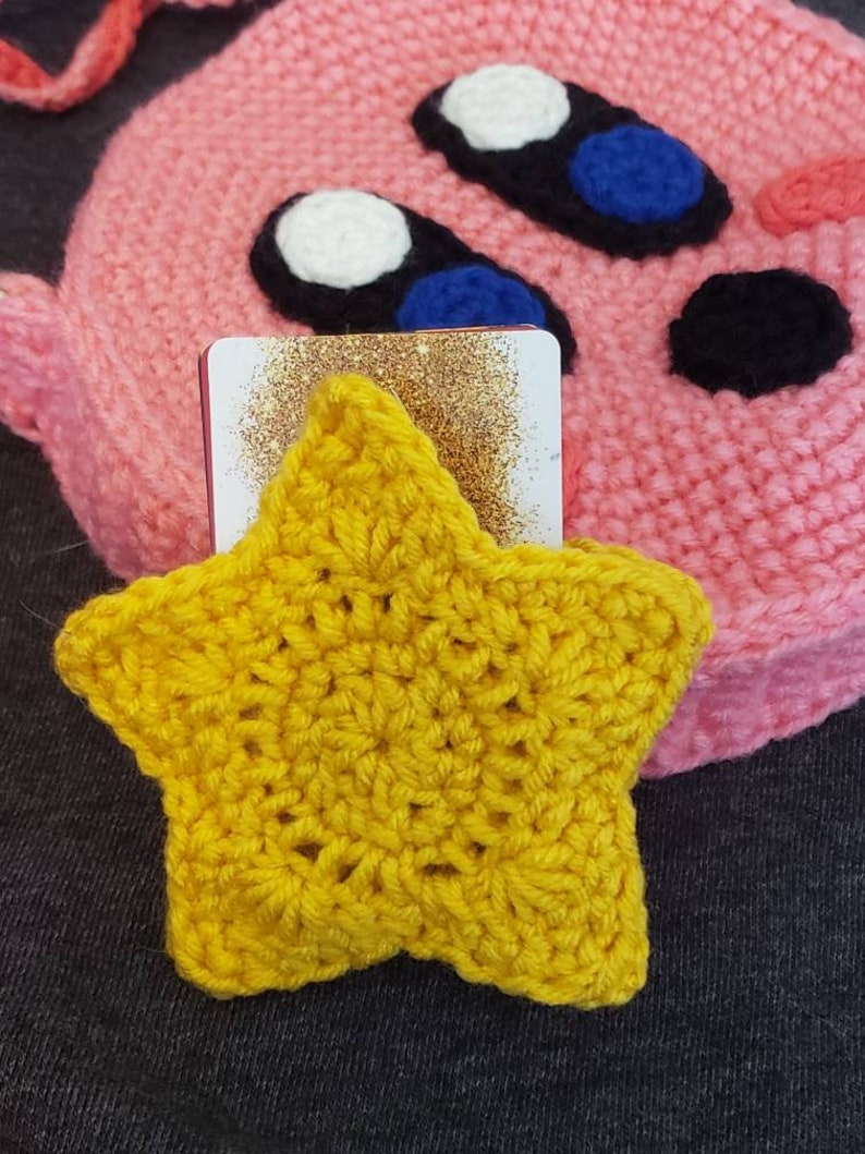 Crocheted Circular Crossbody Kirby Bag With Star Wallet Etsy