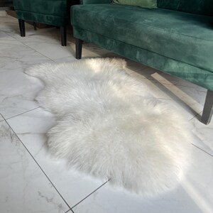 Echter Schaffell Teppich 100%, Doppelschaffell Teppich, Wollteppich für Sofa und Stuhl, Wunderbarer Nachtteppich, Natürlicher Wohndekor Teppich
