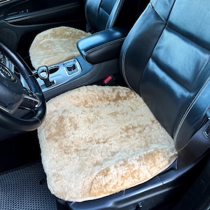 Genuine Sheepskin Car Seat Cover: Universal Wool Auto Seat Mat