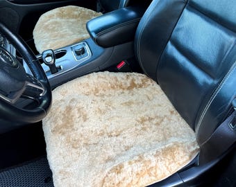 Genuine Sheepskin Car Seat Cover: Universal Wool Auto Seat Mat