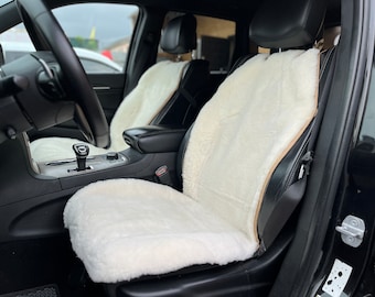 Pure Sheepskin Car Seat Cover: 100% Natural Comfort for Your Ride - Luxury and Protection Combined, Universal Car Seat Cover