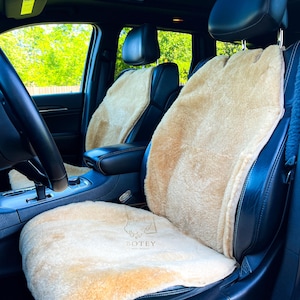 Sheepskin 100% Car Seat Cover, Genuine Universal Real Sheepskin Car Cover, Auto Seat Cover