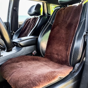 Genuine Sheepskin Car Seat Cover: Universal Fit, Merino Wool