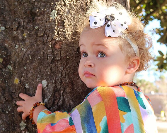 Baby Girl Headbands and Bows, Newborn Infant Knotted Elastic