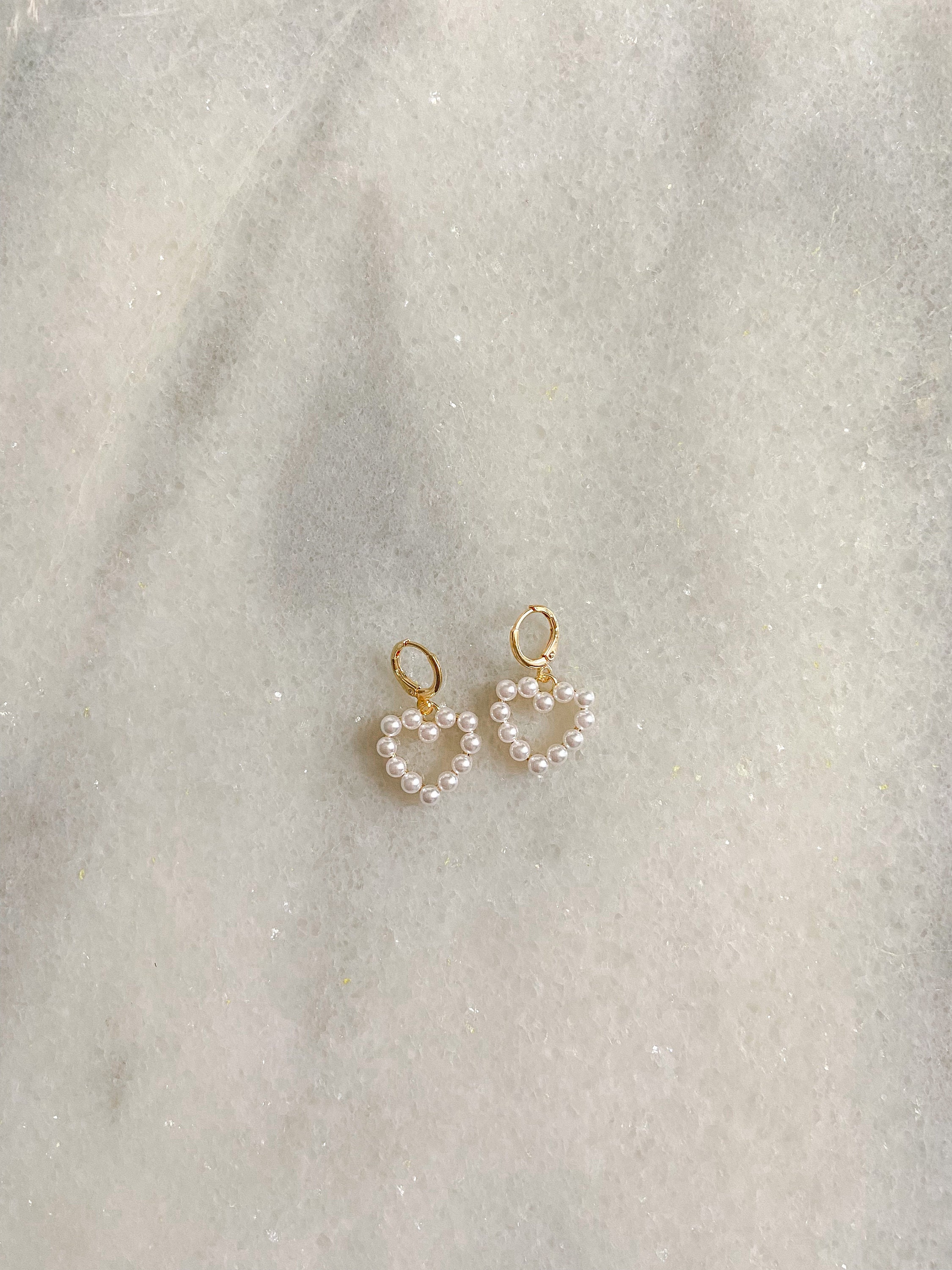 Pearl Heart Earrings - Etsy