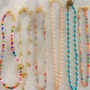 Yellow Random Beaded Choker main image 1