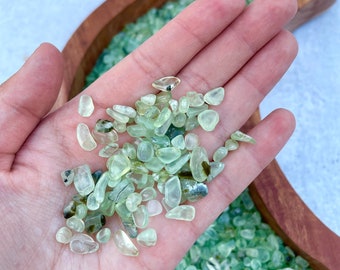 1 lb Prehnite Tumbled Chip Stones - Top Dressing