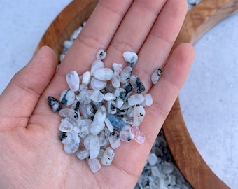 1 lb Moonstone Tumbled Chip Stones - Top Dressing