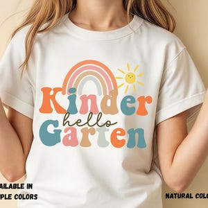 Hello Kindergarten T-shirt, kindergarten shirt, first day of school, 1st day of school tee, Pre-k T-shirt, Back to school tee, Kindergarten