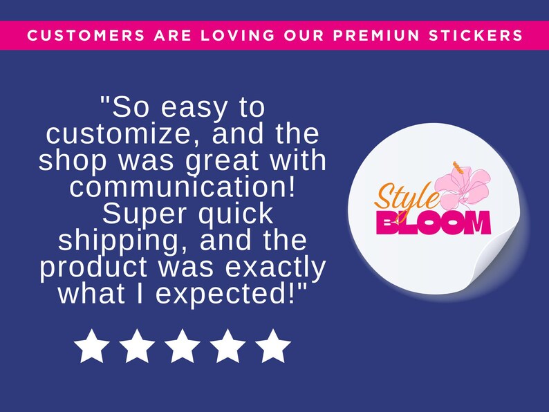 Custom Logo Stickers, Glossy Vinyl Die Cut Decals, Water Resistant - Etsy
