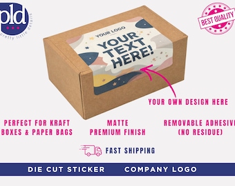 Custom Logo Stickers, Removable Matte Packaging Labels