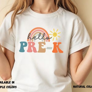Hello Pre-k shirt, First day of Preschool, Preschool T-shirt, back to school shirt, back to school T-shirt, 1st day of school tee, Pre-K tee