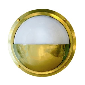 Half Moon Sconce (UL Listed / Indoor / Outdoor / On/Off Switch Available / Solid Brass)