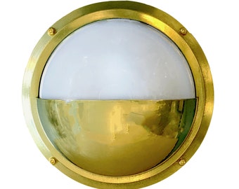 Half Moon Sconce (UL Listed / Indoor / Outdoor / On/Off Switch Available / Solid Brass)