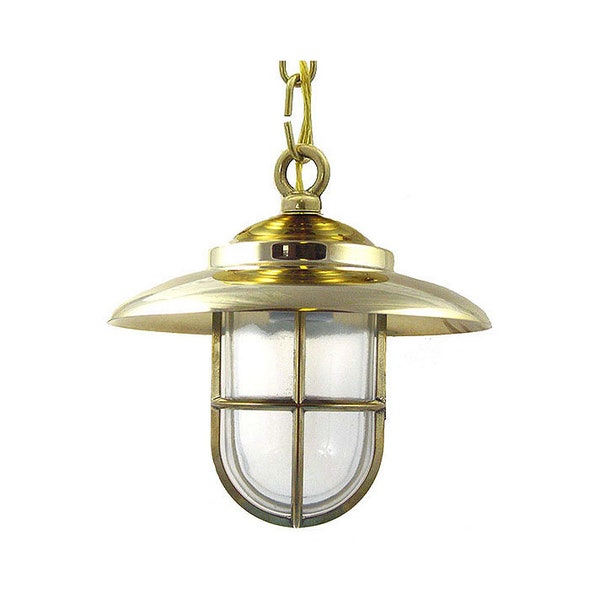 Nautical Pendant Light (Solid Brass, UL Listed, Indoor/Outdoor)