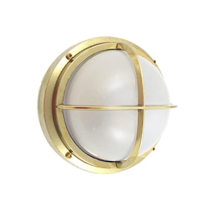 Nautical Bulkhead Light (Solid Brass, Indoor/Outdoor, UL Listed)