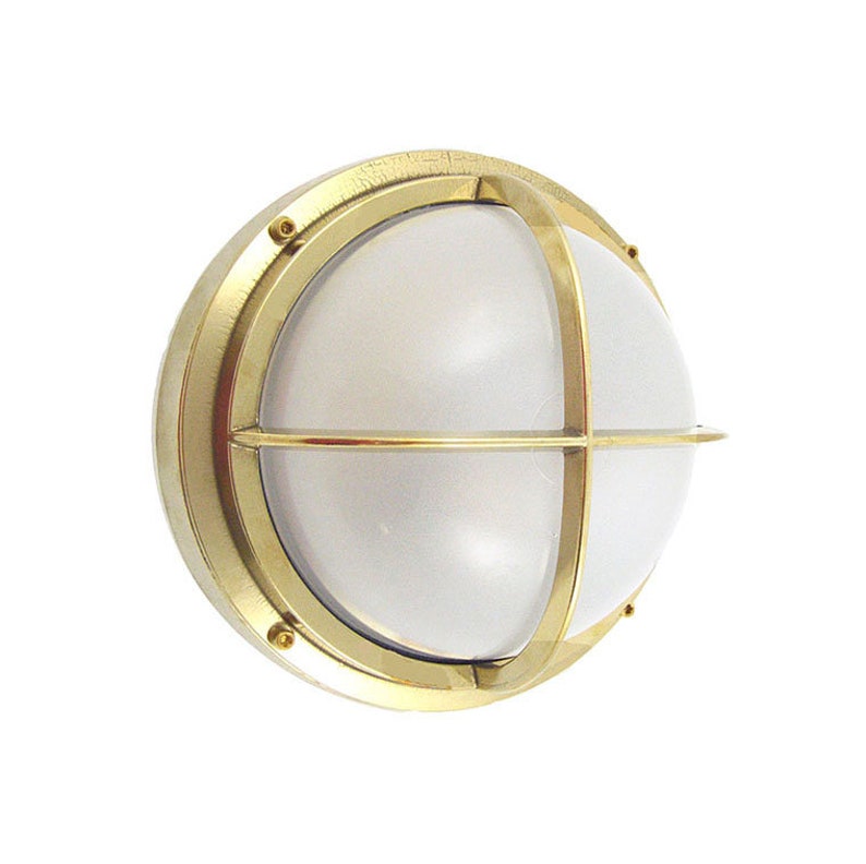 Nautical Bulkhead Light solid Brass, Indoor/outdoor, UL Listed Etsy