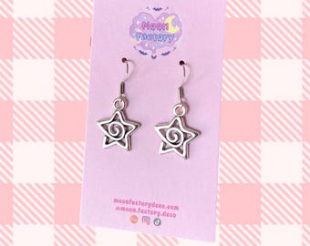 Swirly star whimsigoth earrings star cottagecore coquette y2k jewelry