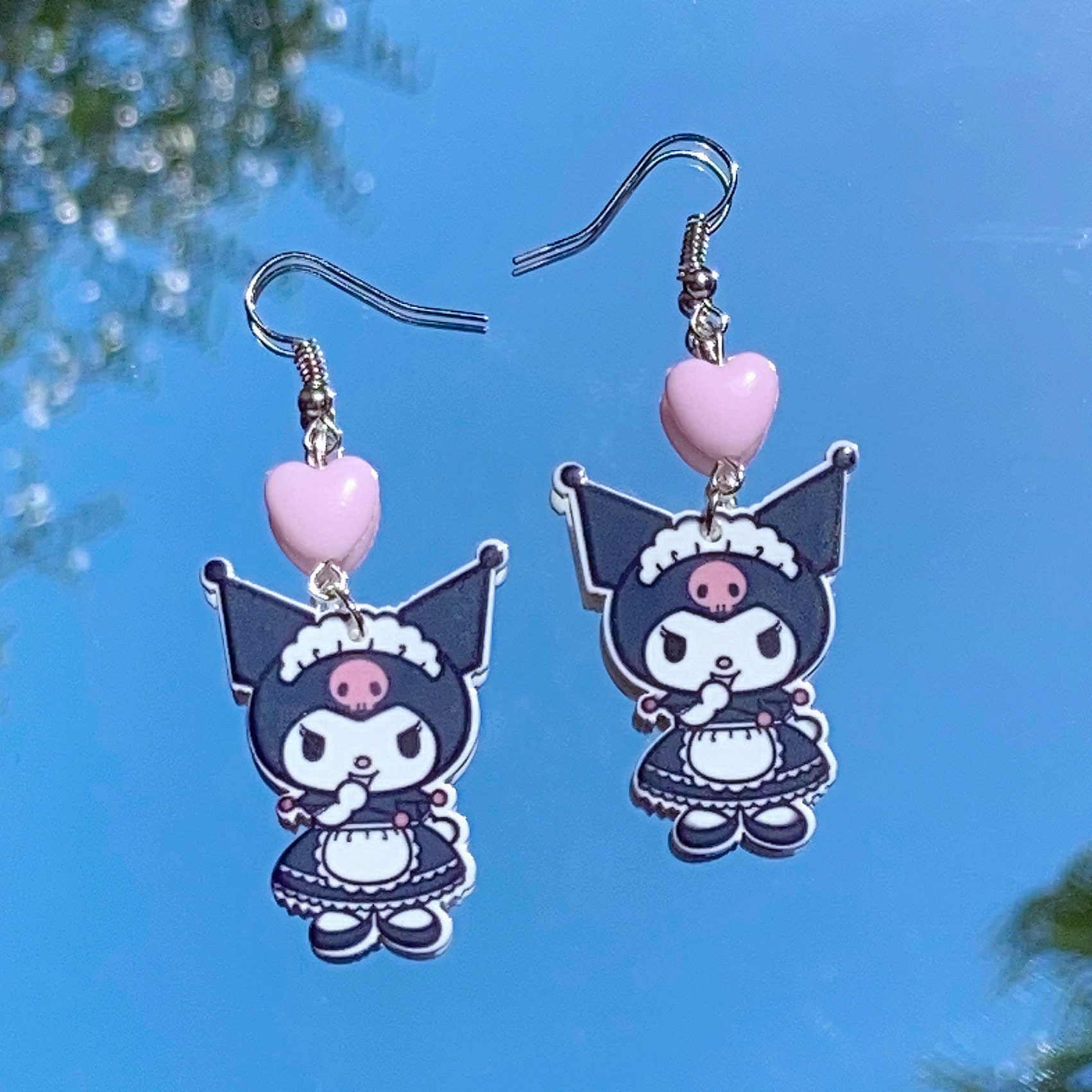Kuromi kawaii dangle earrings y2k egirl jewelry aesthetic cute
