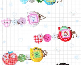 Tamagotchi hairclips y2k hair accessories frutiger aero cutecore kawaii hair clips