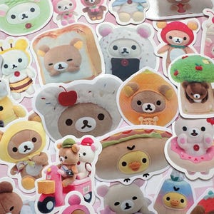 Kuma heisei retro stickers rilakk mystery sticker pack of 10 for Journaling, Planners, Scrapbooking
