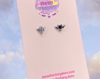 Dainty earrings angel and devil stud earrings minimalist jewelry y2k 2000s aesthetic tiny studs kawaii earrings cartilage tragus helix