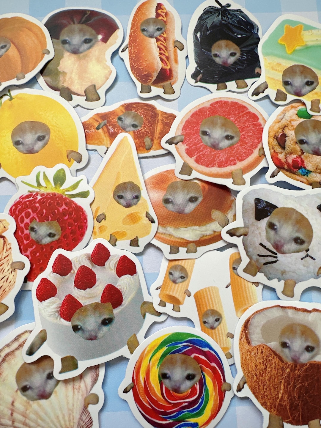 Webcore Stickers Cat Meme Brainrot Stickers Heisei Retro Webcore Junk Journal Mystery ...