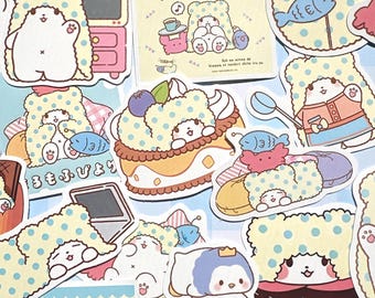 Marumofubi kawaii stickers junk journal stickers mystery aesthetic sticker pack of 10 for Journaling, Planners, Scrapbooking