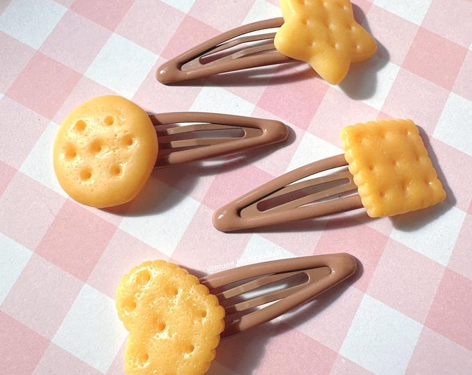 Kawaii cookie hairclips y2k hair accessories
