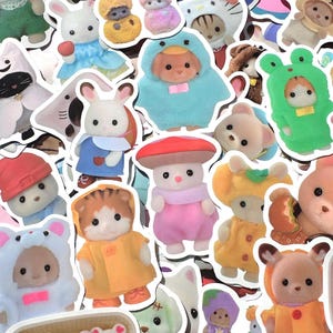 Critter stickers juminocore heisei retro sticker pack of 10 for Planner, Journaling, Scrapbooking mystery pack