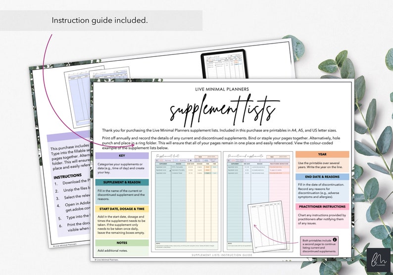 Supplement List.pdf Printable and Fillable Supplement Lists – Manage Current & Discontinued ...