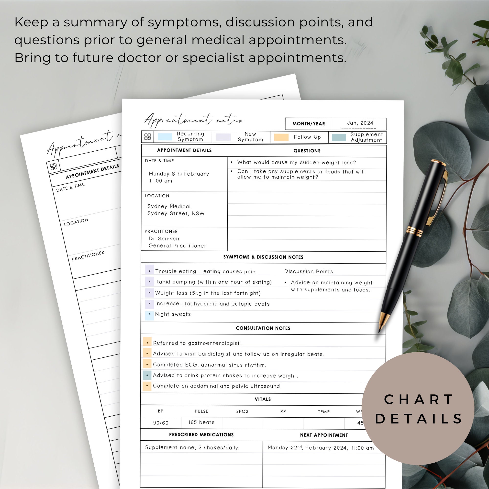 Medical Appointment Notes, Manage General Consultation Information ...