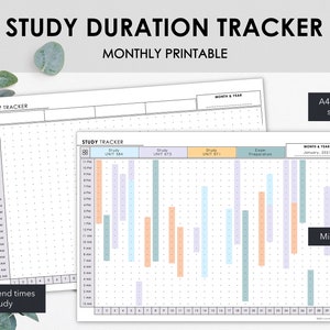 Puede incluir: Planificador de estudios imprimible con un diseño minimalista. El planificador está dividido en secciones para diferentes unidades de estudio e incluye una sección para la preparación del examen. El planificador está diseñado para ayudar a los estudiantes a realizar un seguimiento de su tiempo de estudio y su progreso.