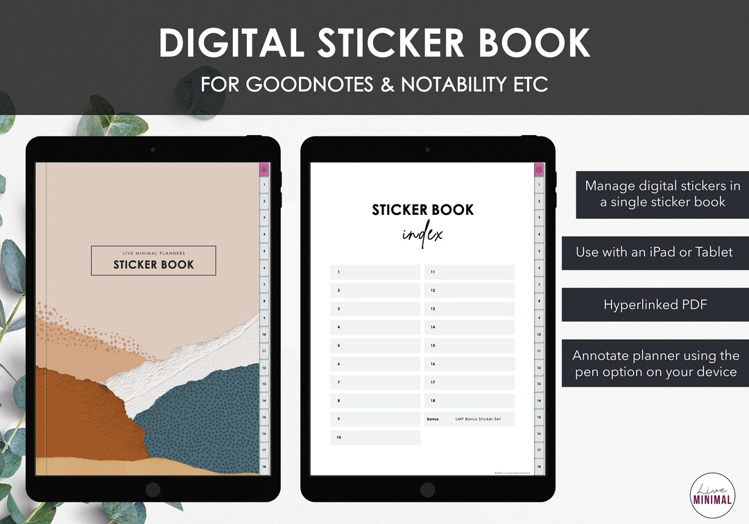 Digital Sticker Book | Hyperlinked With Bonus Stickers | Pre-cropped ...