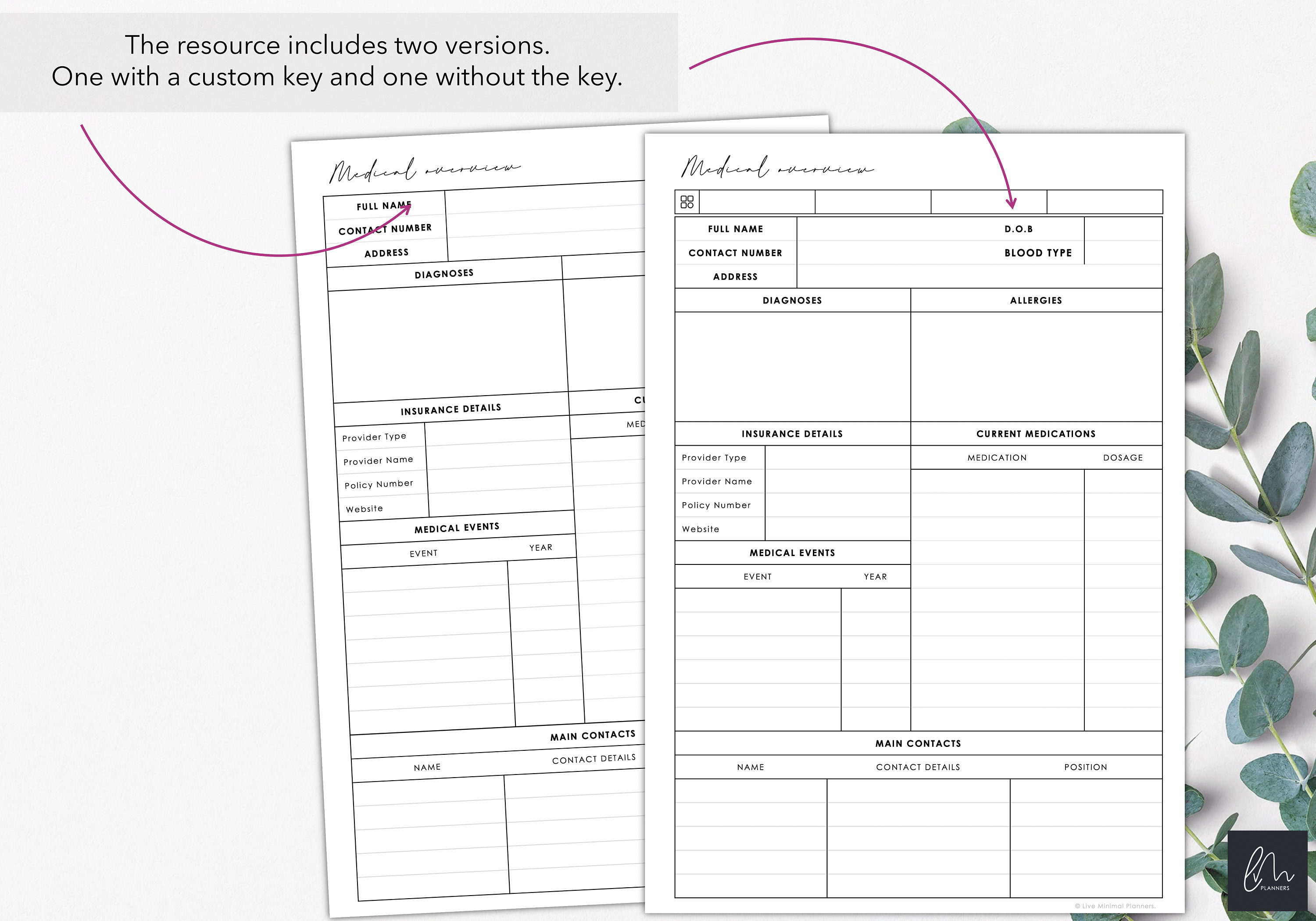 Printable and Fillable Medical Overview Template, Comprehensive Health ...