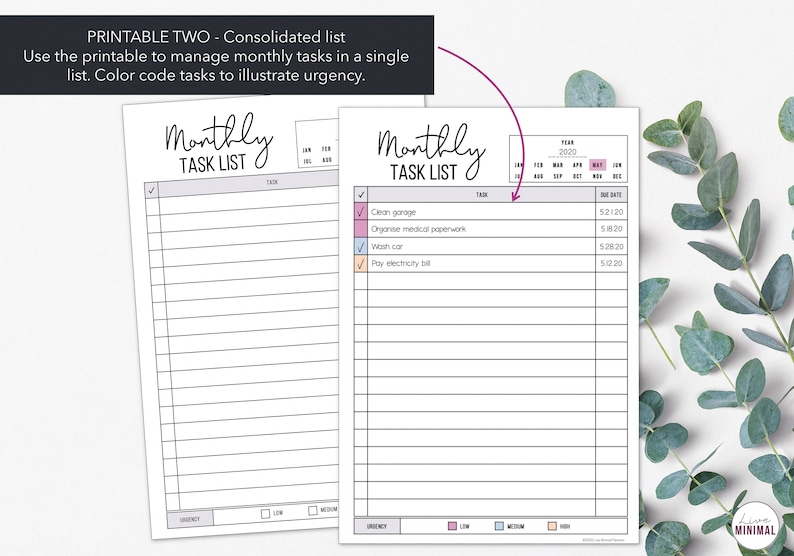 monthly task planner monthly task planner