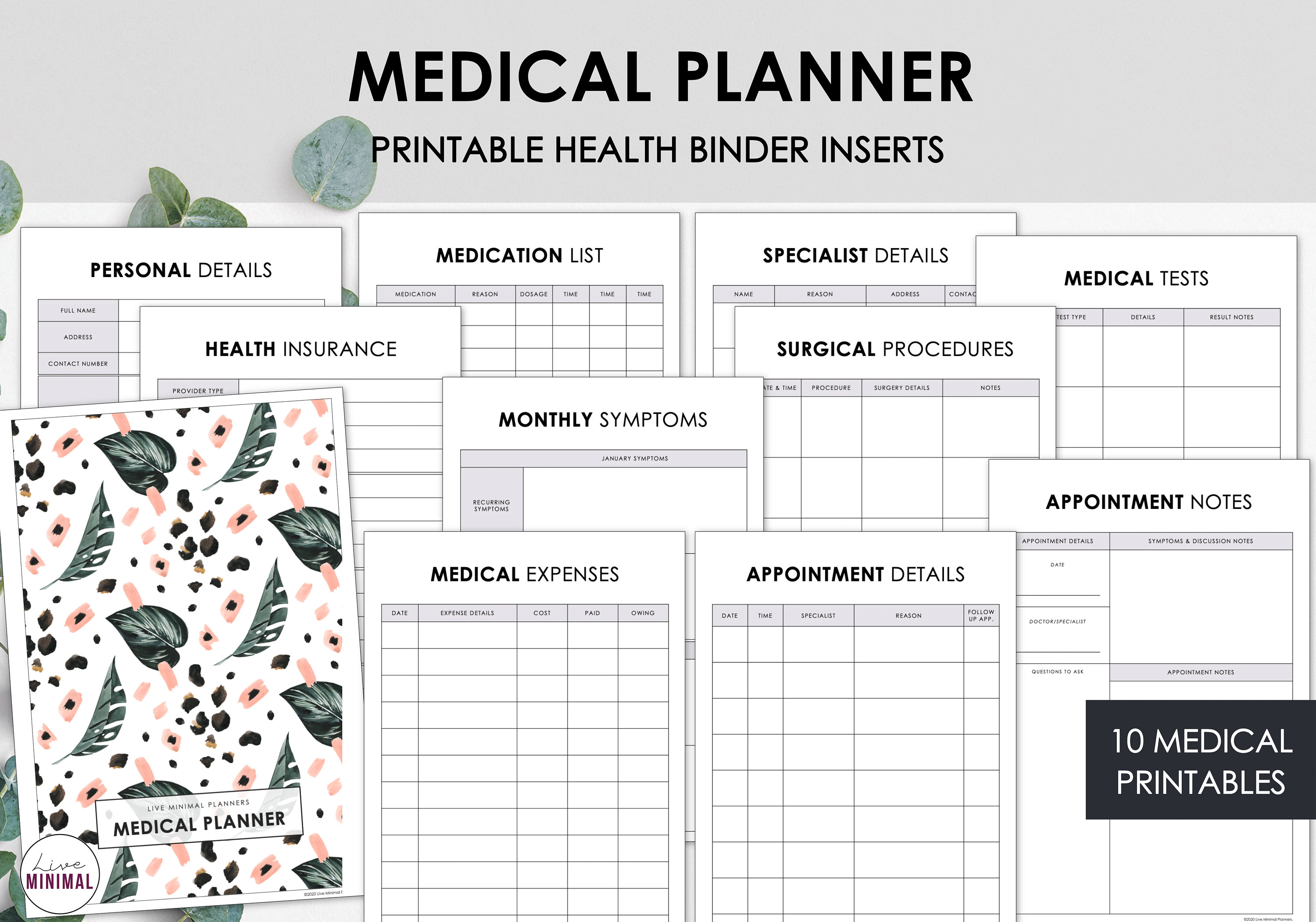 Medical Planner Chronic Illness Health Binder Printables - Etsy Australia