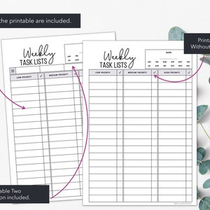 Weekly Task List Printable | Prioritize Weekly Tasks to Manage Brain ...