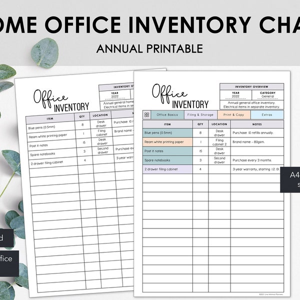 Home Inventory Checklist Download Etsy