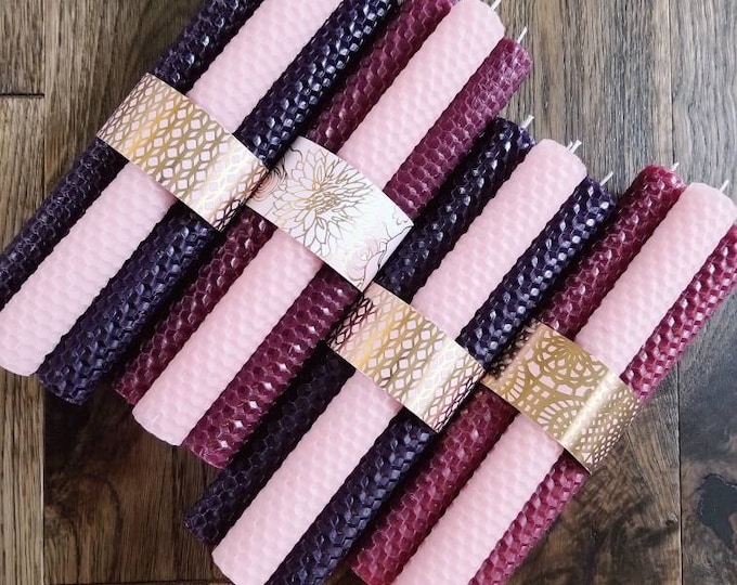 Hand Rolled Beeswax Advent Candles Advent Candles Beeswax Etsy