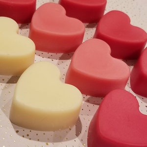 Heart Shaped Beeswax Melts | Romance | Valentine's Gifts | Favors | Wax Melts | Love | Anniversary | Wedding | Mother's Day