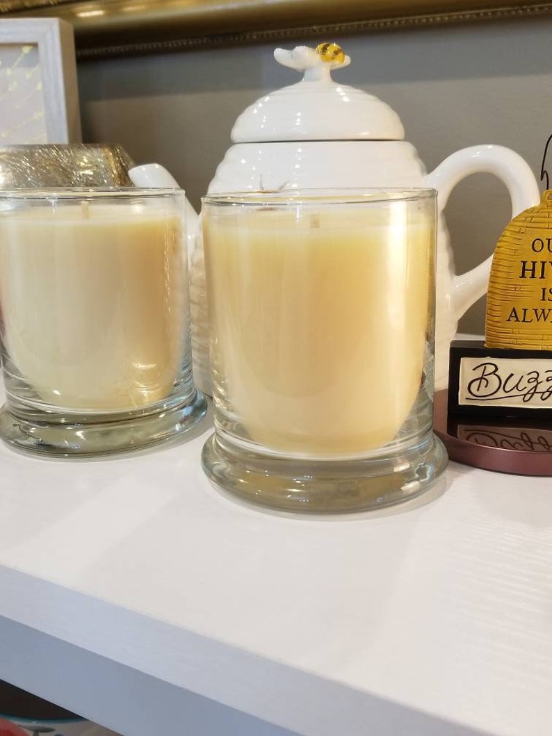 Beeswax Container Candles 100 Pure Beeswax Glass Jar Etsy